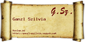 Ganzl Szilvia névjegykártya
