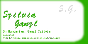 szilvia ganzl business card